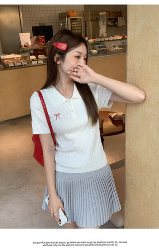 Korean sweet bow Top