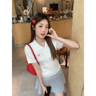 Korean sweet bow Top