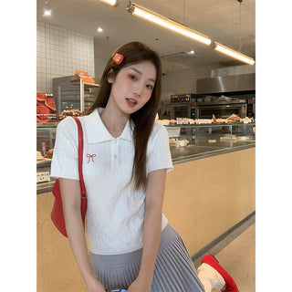 Korean sweet bow Top