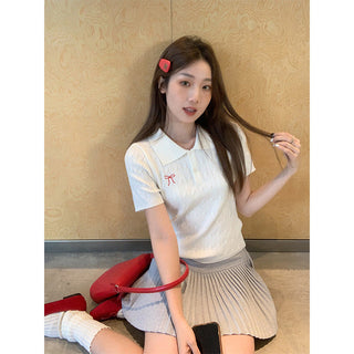 Korean sweet bow Top