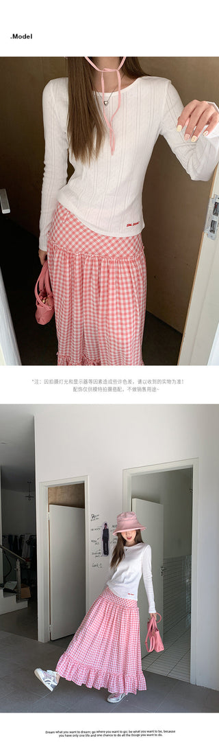 Korean white jacquard Top