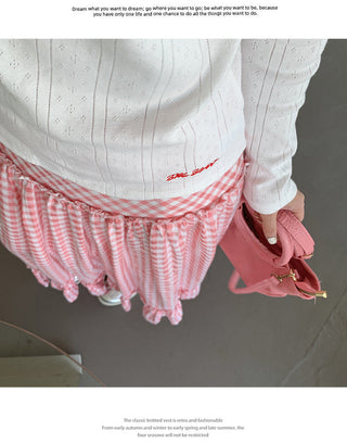 Korean white jacquard Top