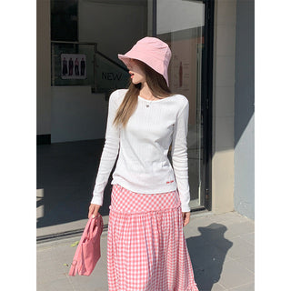 Korean white jacquard Top