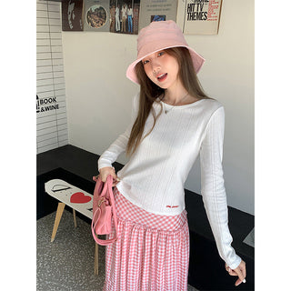 Korean white jacquard Top
