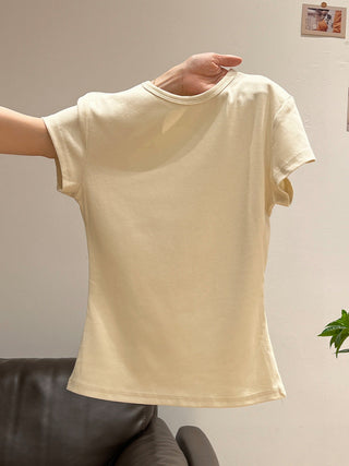 Korean white nipped Top