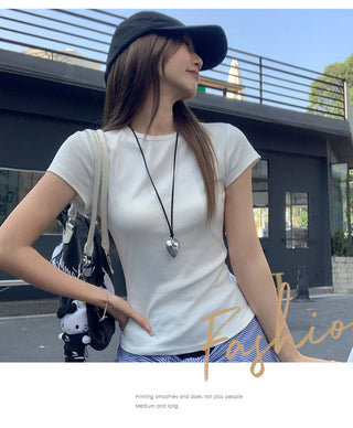 Korean white nipped Top