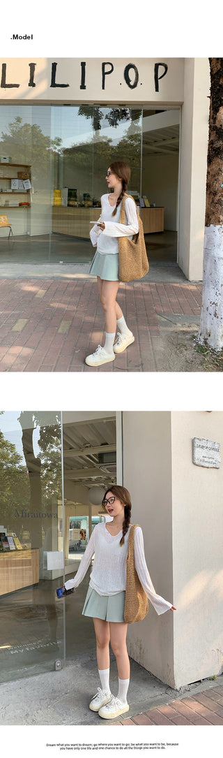 French micro transparent Top