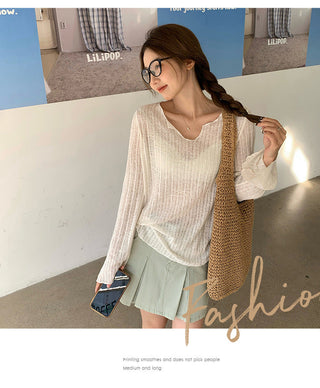 French micro transparent Top