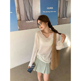 French micro transparent Top