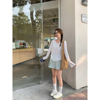 French micro transparent Top