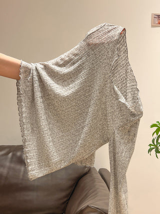 French micro transparent Top
