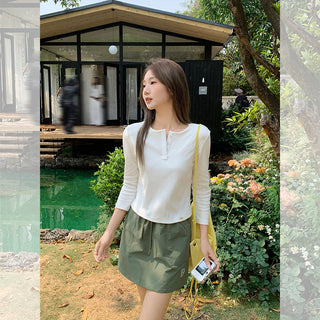 spring casual white Top
