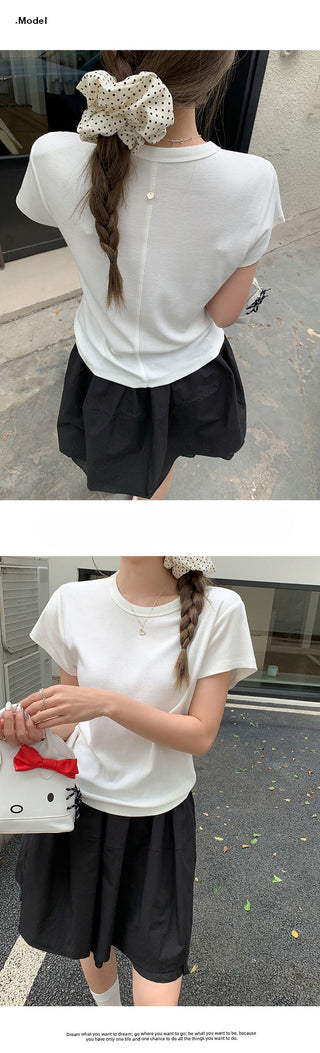 chic solid color Top