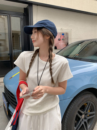 chic solid color Top