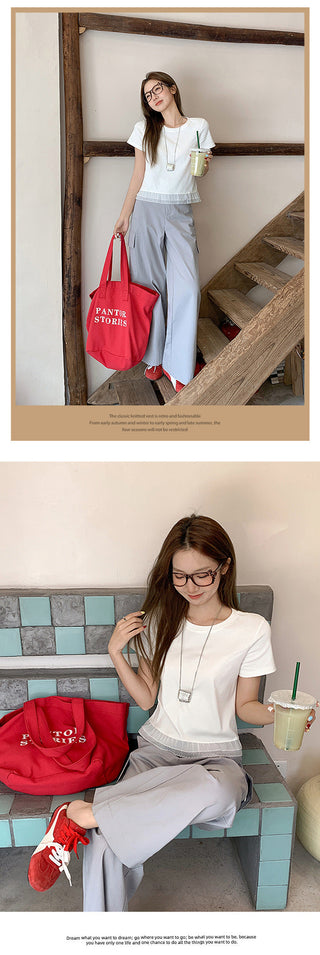 round lace patchwork Top