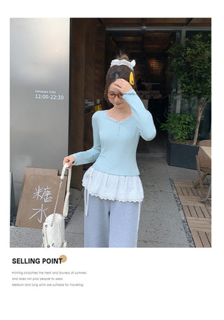 lace edge sweet top