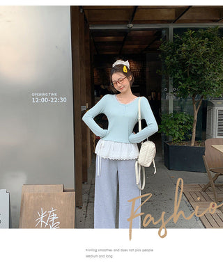 lace edge sweet top