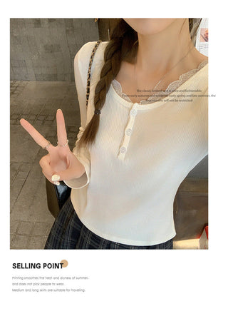 lace edge sweet top