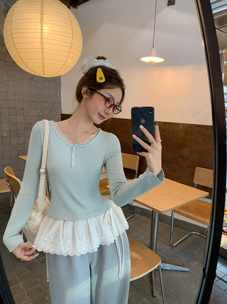 lace edge sweet top