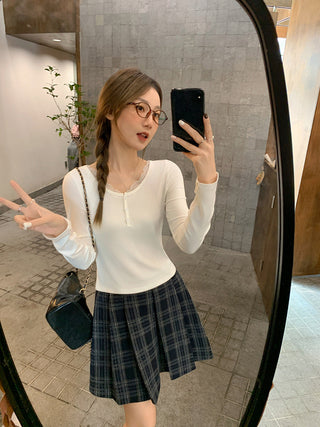 lace edge sweet top