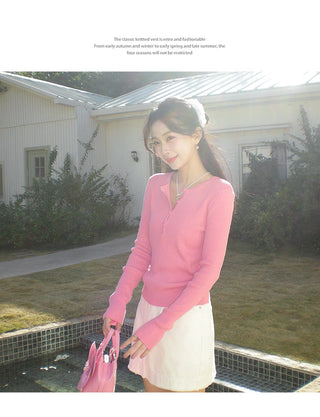 elegant pink button Top