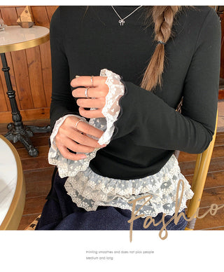 half turtleneck fleece Top