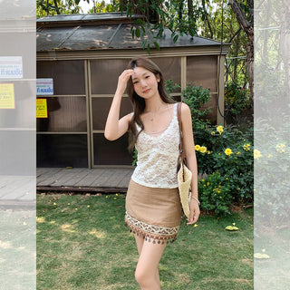 American lace sling Top