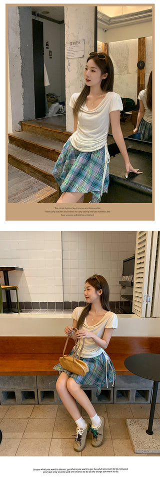 pure pleated tie Top