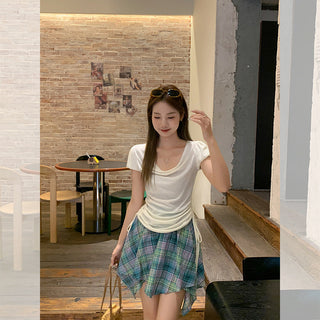 pure pleated tie Top