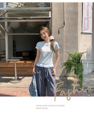 unique ruffled stitching Top