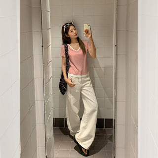 stitching contrast colors Top