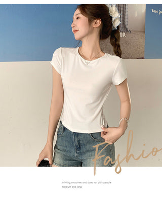 white backless bow Top