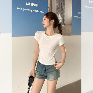 white backless bow Top