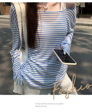 unique striped contrast Top