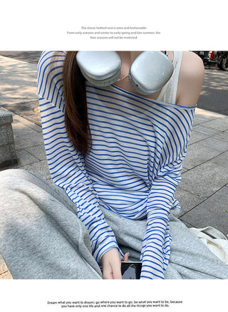 unique striped contrast Top