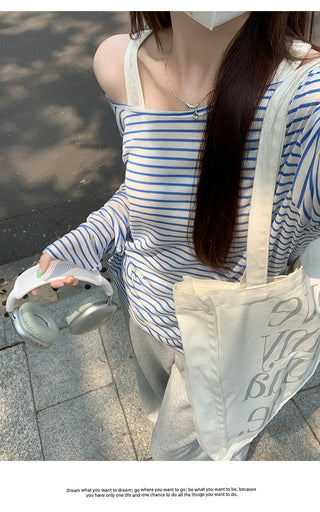 unique striped contrast Top