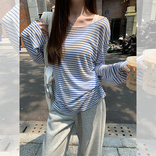 unique striped contrast Top