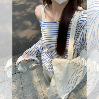 unique striped contrast Top