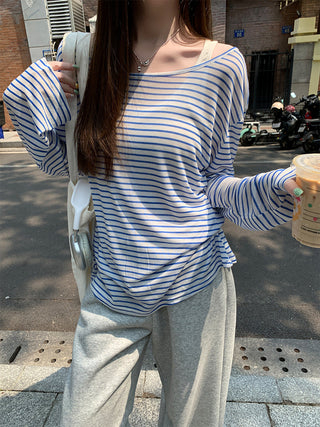 unique striped contrast Top