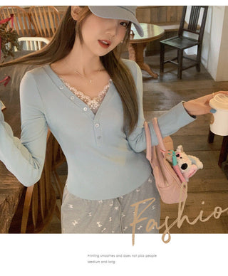 solid sexy V-neck