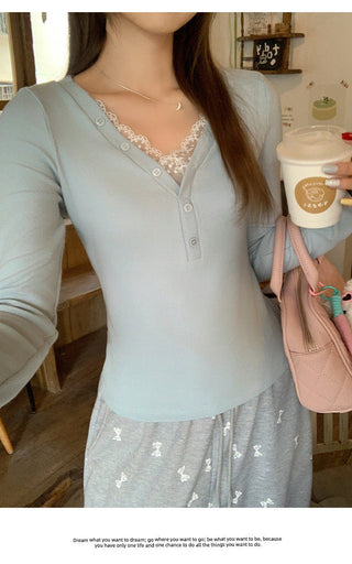 solid sexy V-neck
