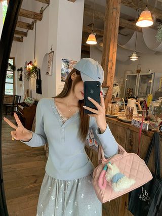 solid sexy V-neck