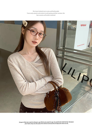 off-neck knitted Top
