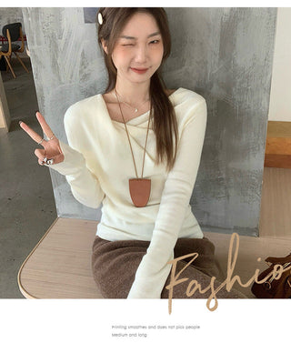 off-neck knitted Top