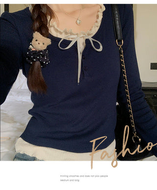 French ballet ruffled Top
