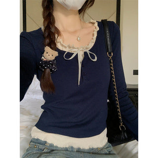 French ballet ruffled Top