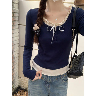 French ballet ruffled Top