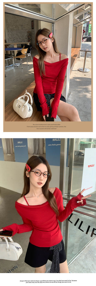 French retro suspender Top
