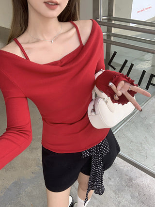 French retro suspender Top