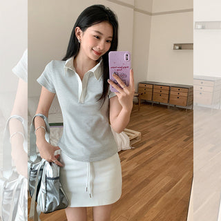 contrast striped polo Shirt